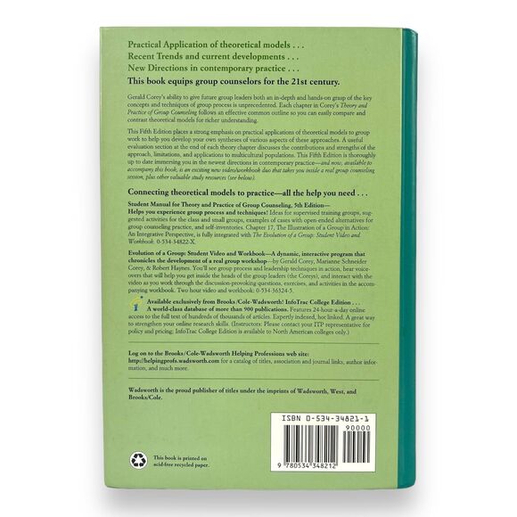 Theory & Practice of Group Counseling By Gerald Corey  Hardcover Psychology GOOD - Picture 3 of 13